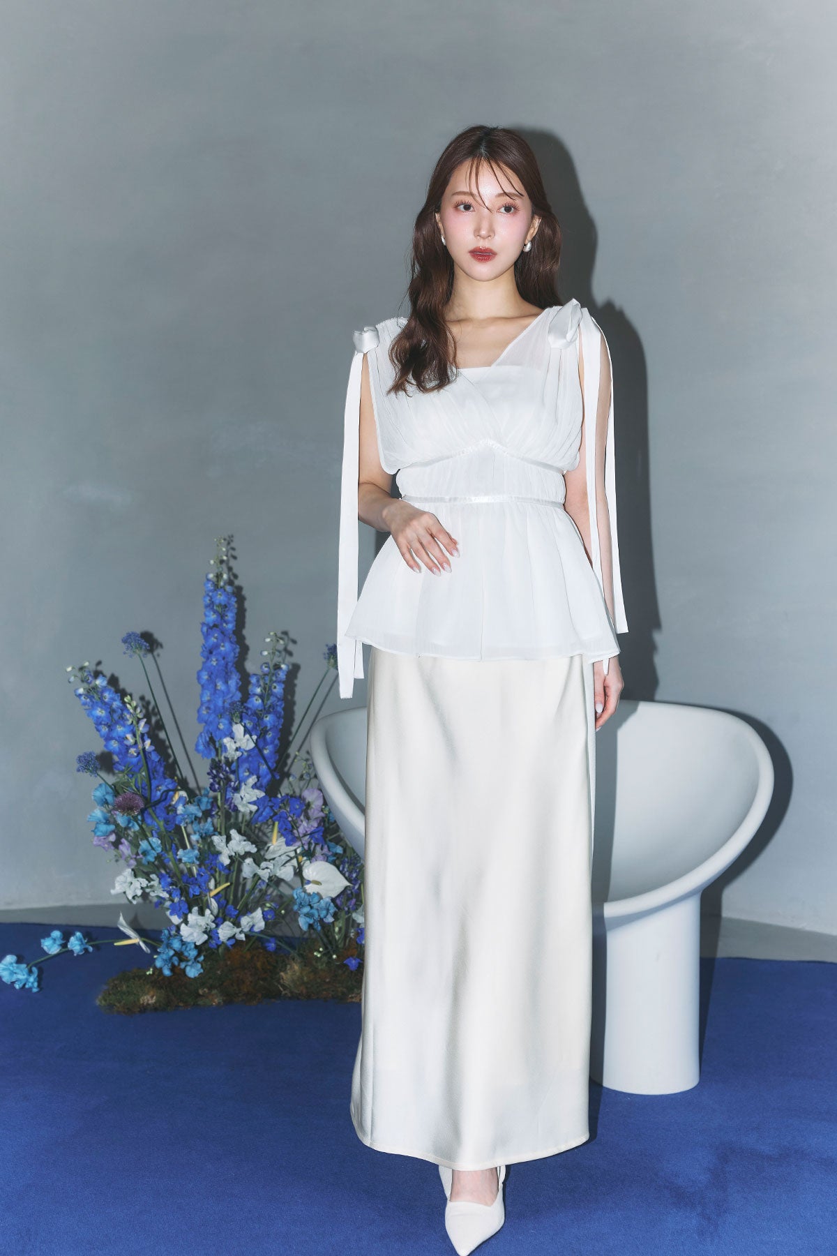 モデル身長:160cm サイズ:FREE カラー:ホワイト