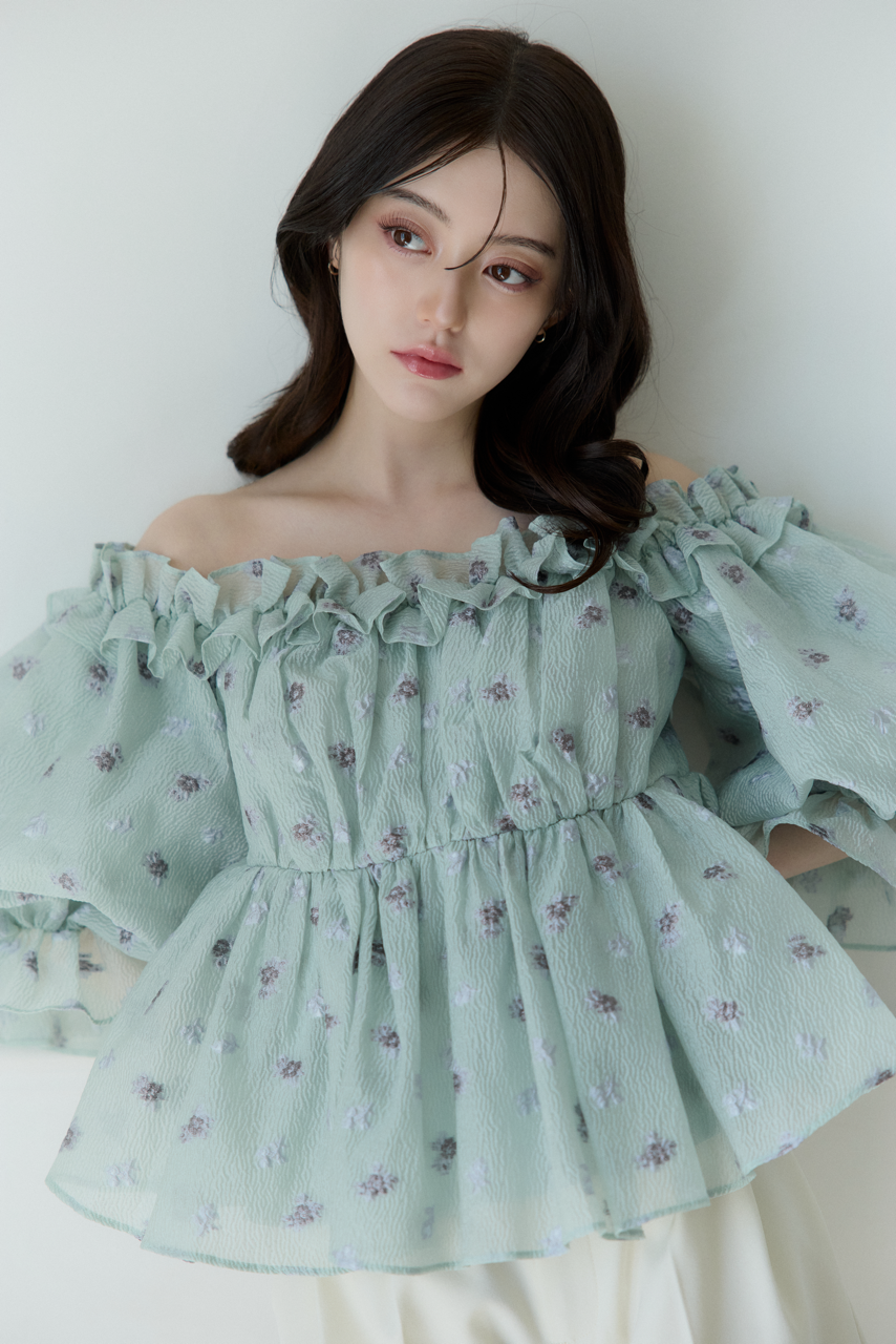 ブリーズフローラルシアートップス　ポローラ ブリーズフローラルシアートップス – poláura OFFICIAL ONLINE STORE