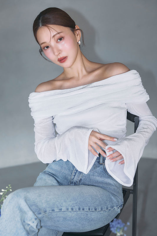 フロッキー2WAYシアーオフショルダー