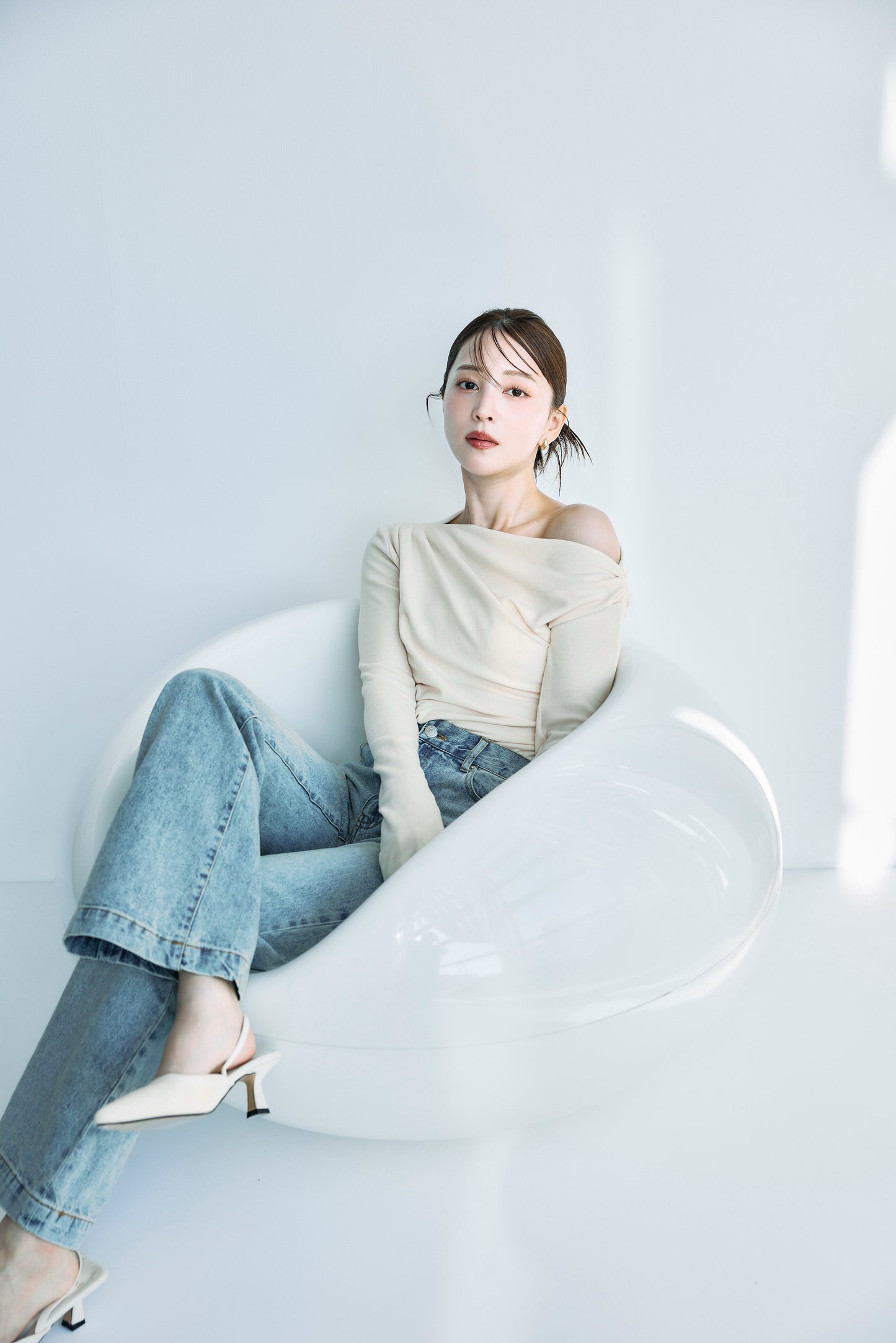 モデル身長:160cm サイズ:FREE カラー:ivory