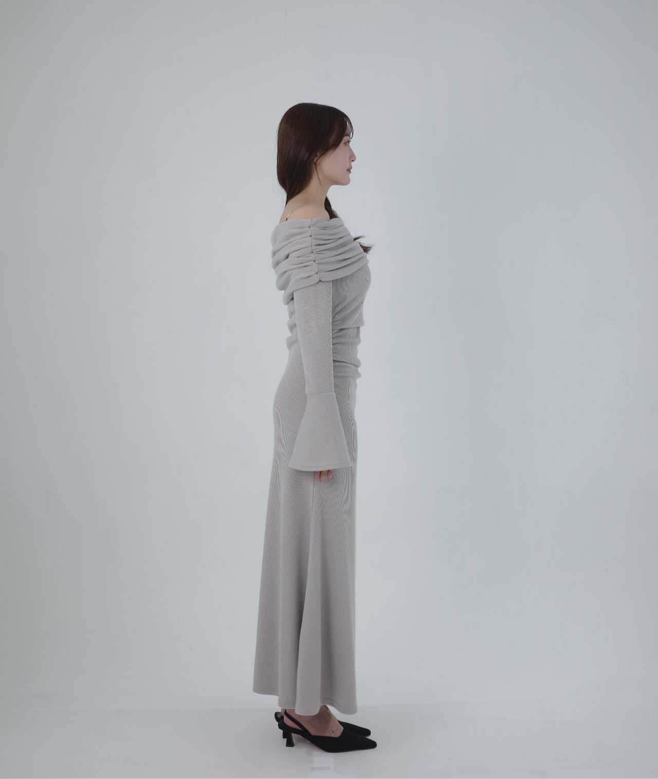 【再入荷】2WAYオフショルダーセミフレアワンピース