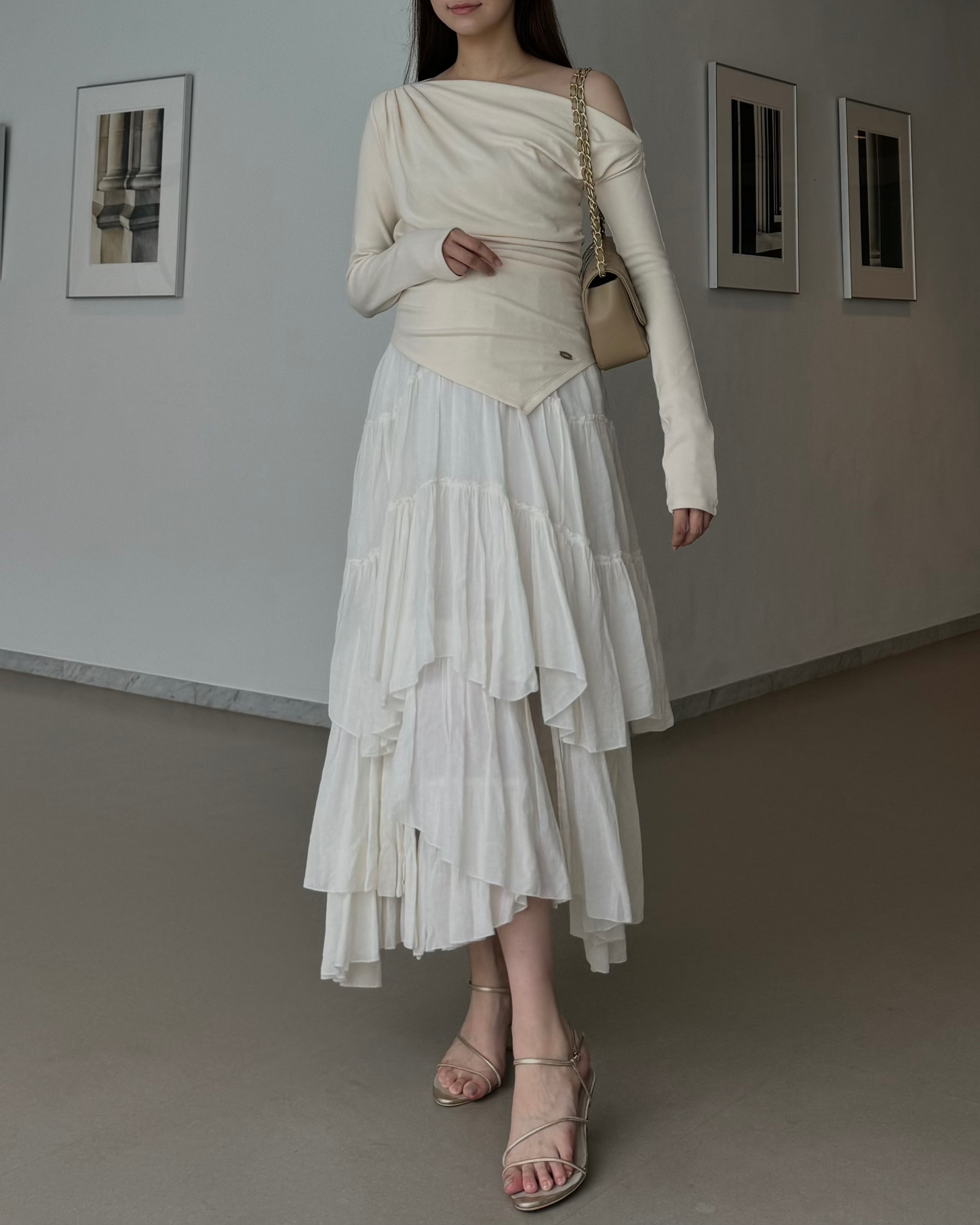 モデル身長:171cm サイズ:FREE カラー:ivory