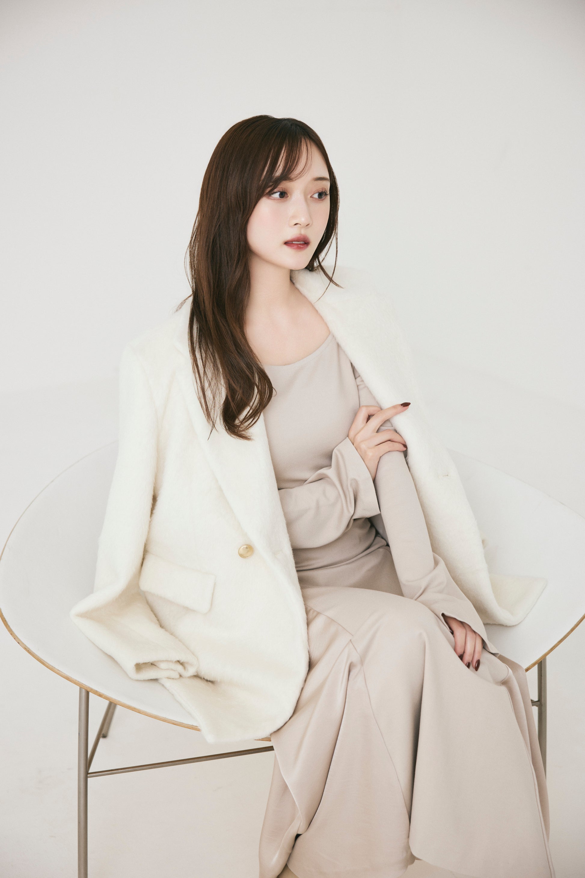 モデル身長:166cm サイズ:FREE カラー:beige
