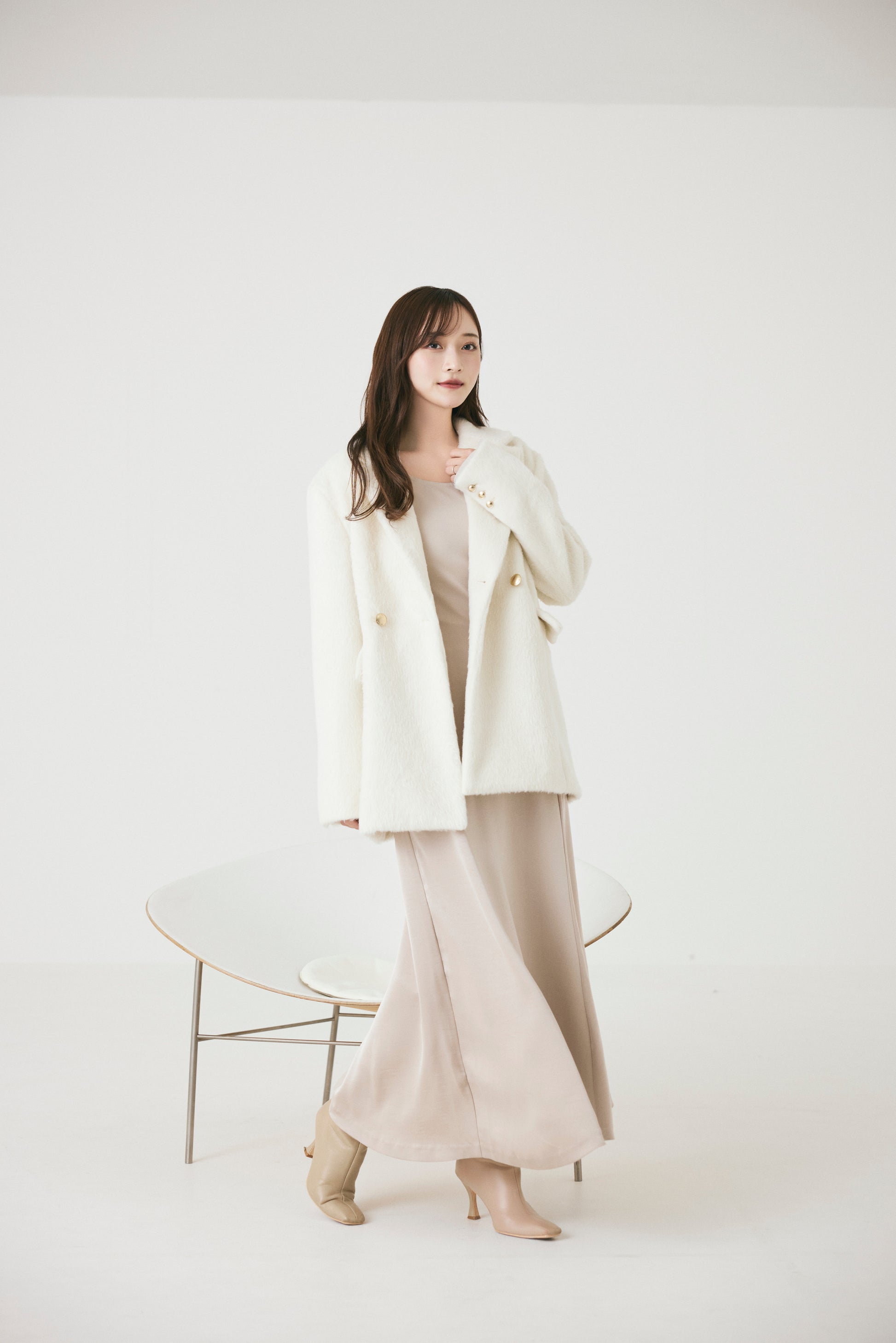 モデル身長:166cm サイズ:FREE カラー:beige