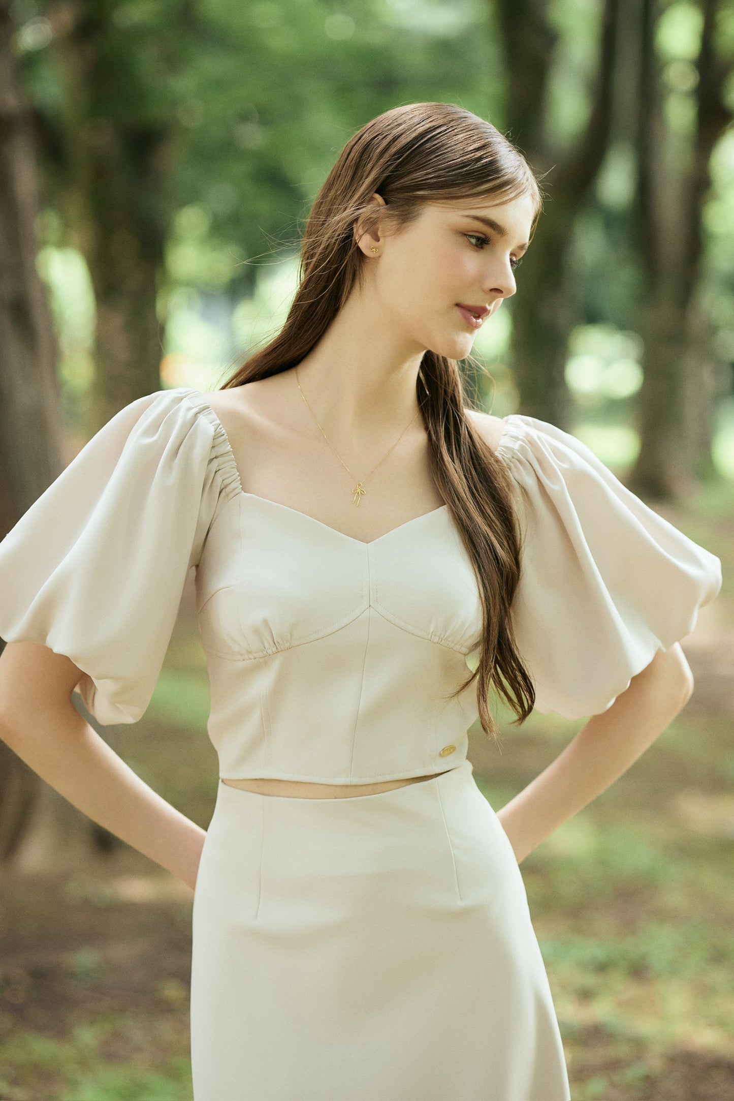 モデル身長:173cm サイズ:FREE カラー:ivory