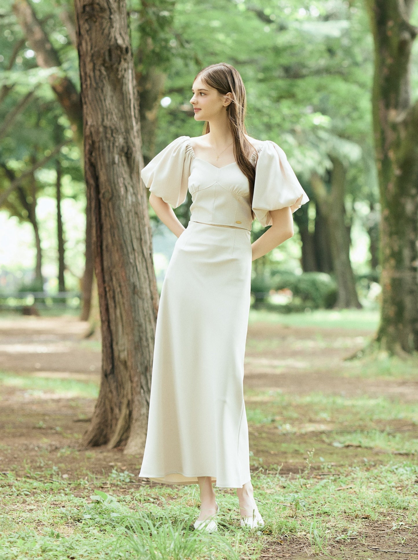 モデル身長:173cm サイズ:FREE カラー:ivory