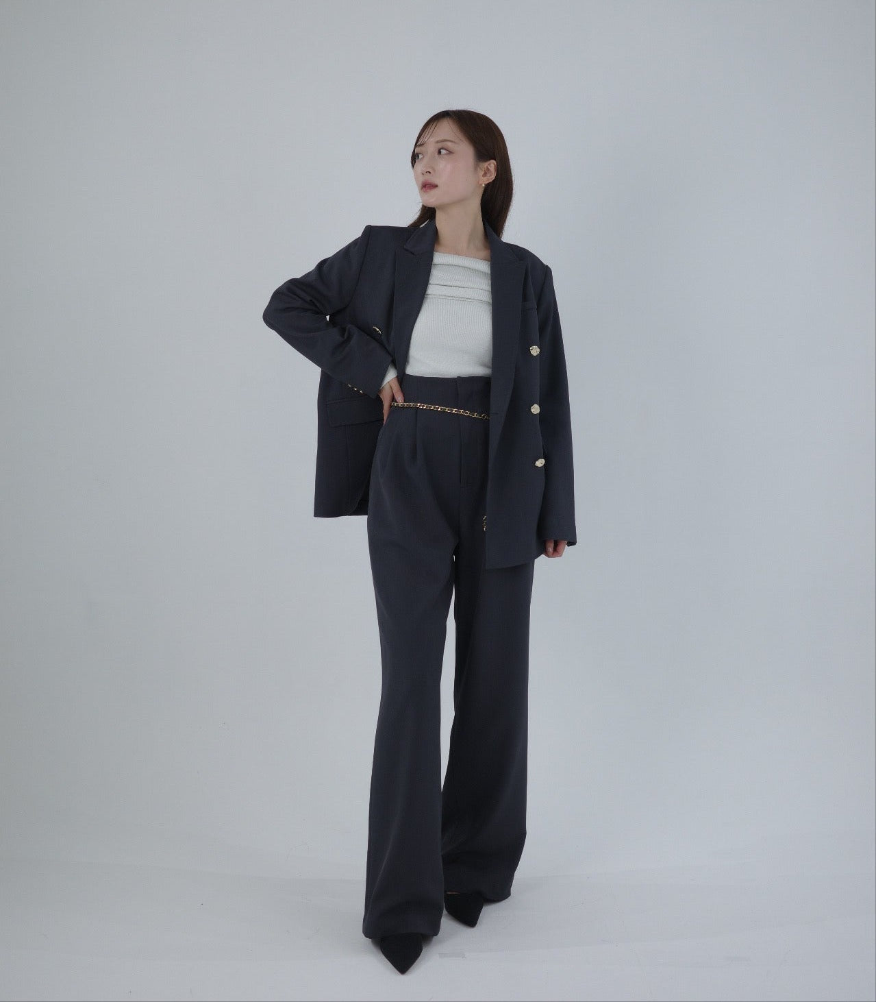 モデル身長:166cm サイズ:M カラー:grey