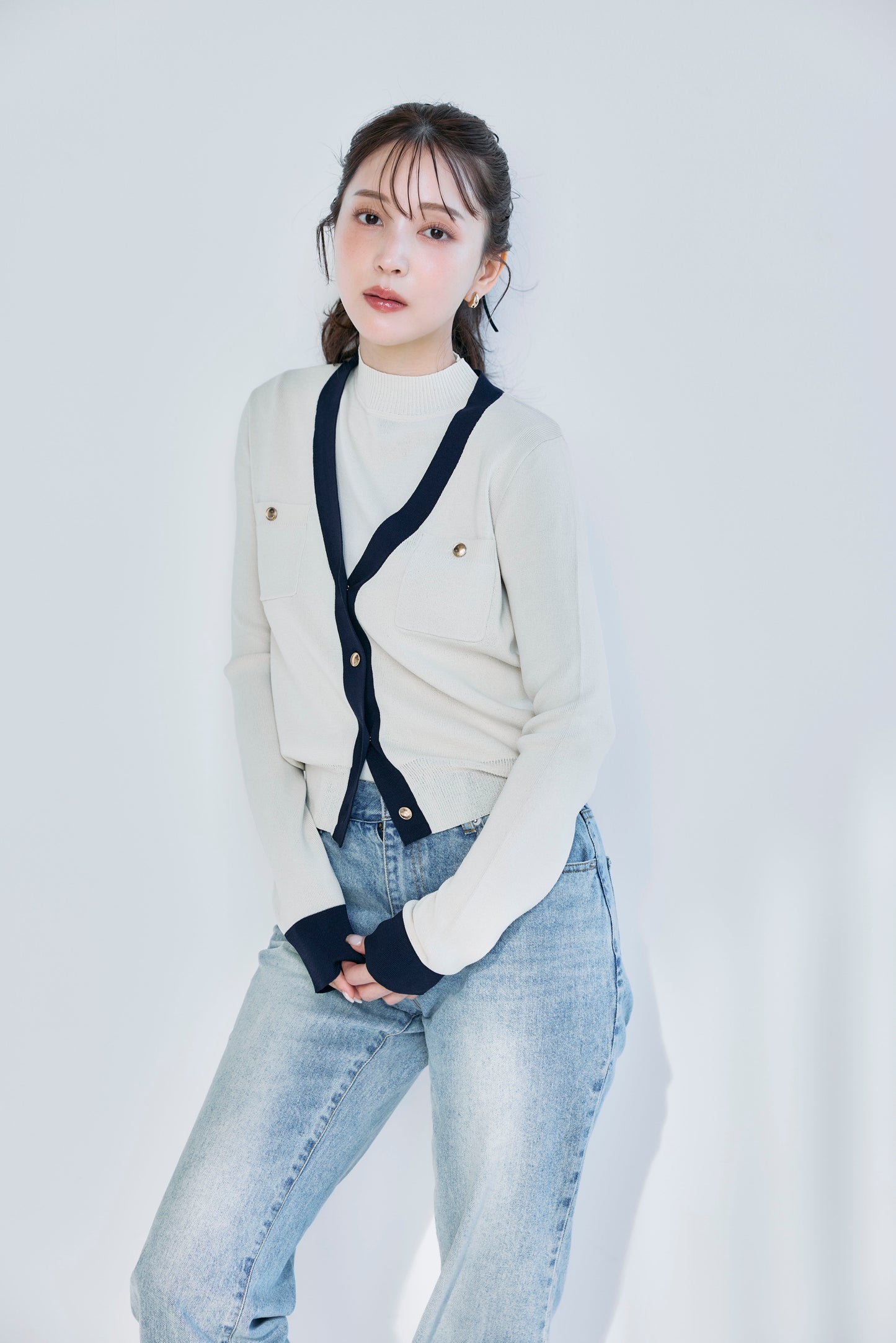 モデル身長:160cm サイズ:FREE カラー:ivory