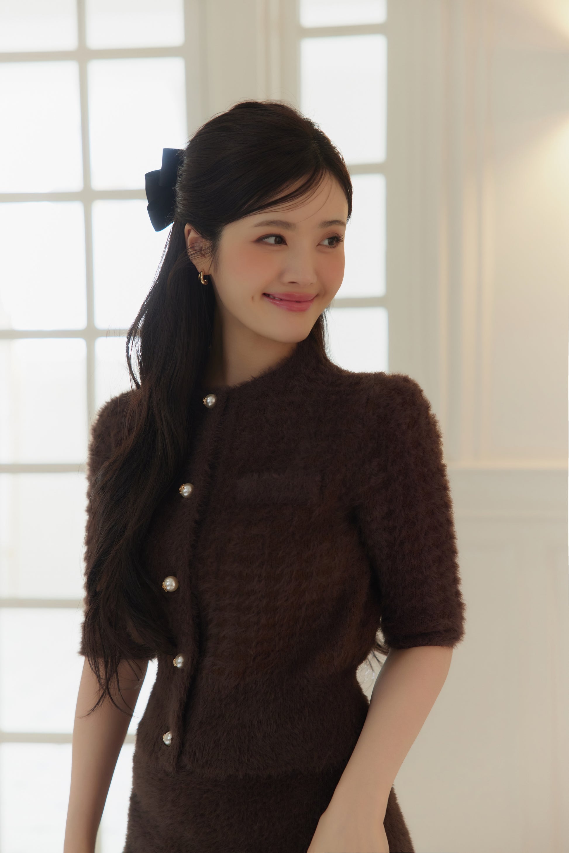 モデル身長：164cm　サイズ：FREE　カラー：brown