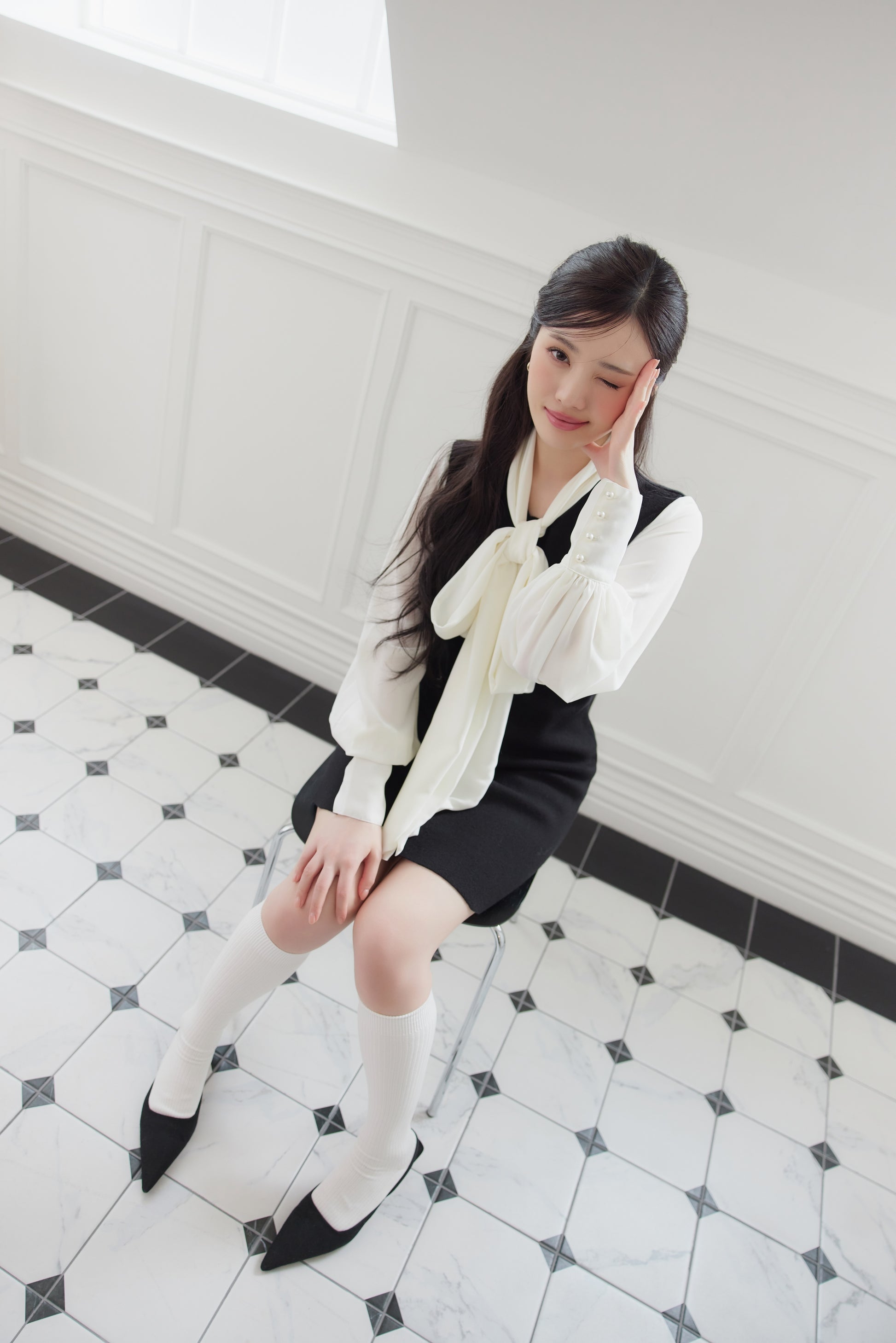 モデル身長：164cm　サイズ： M　カラー：black