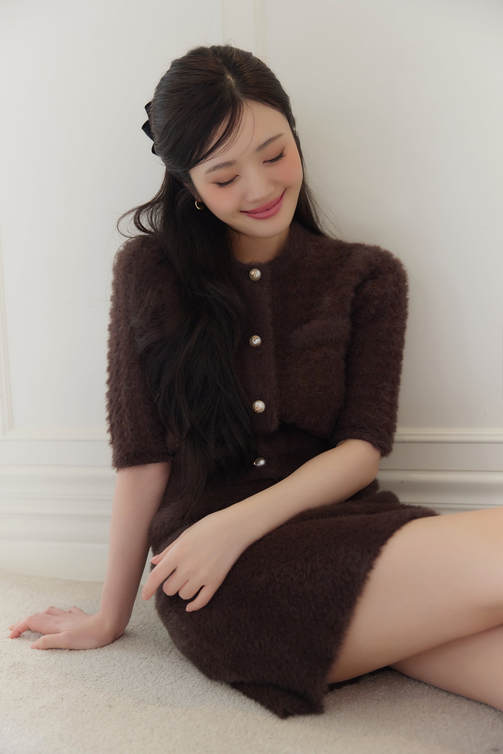 モデル身長：164cm　サイズ：FREE　カラー：brown