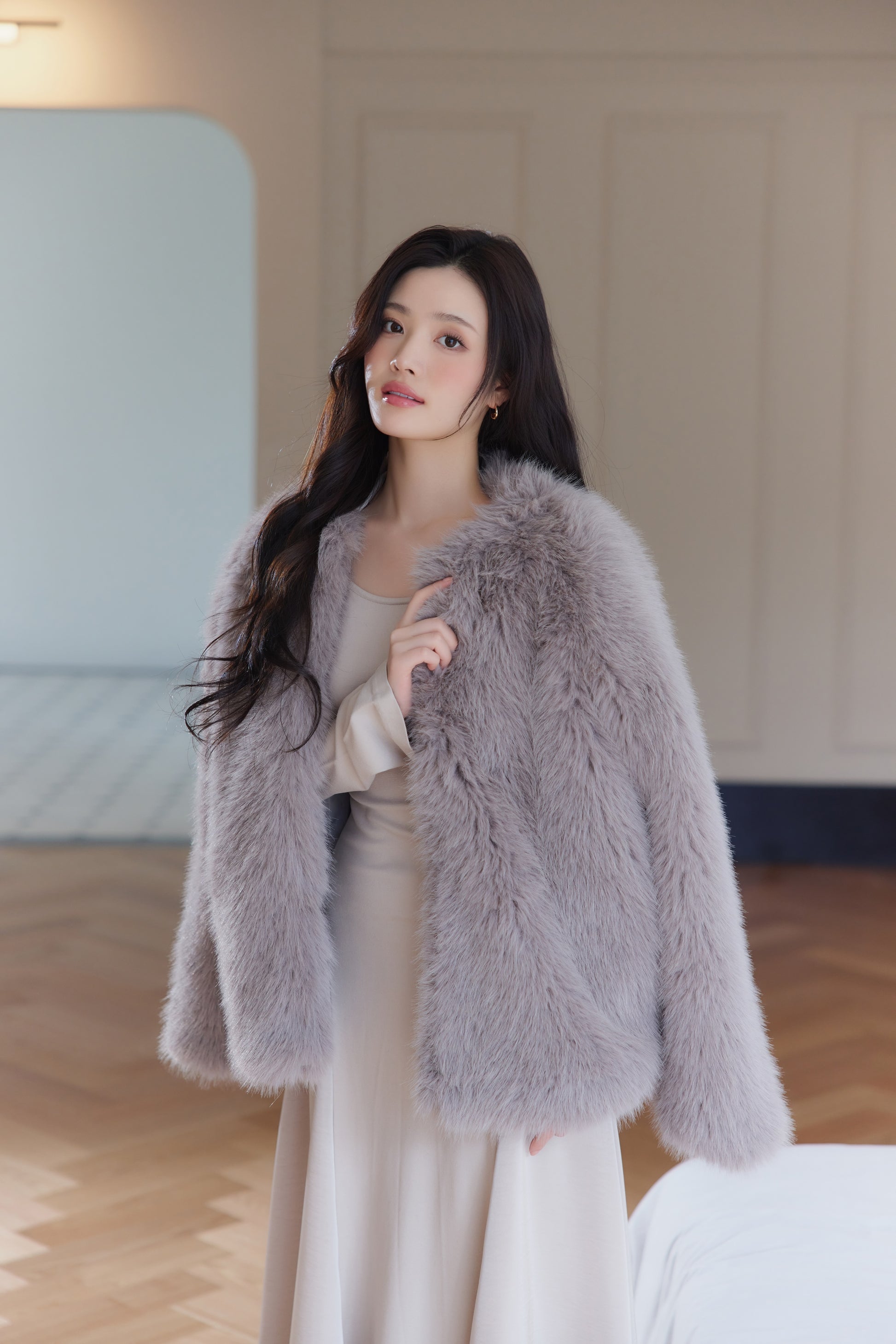 モデル身長：164cm カラー：grey