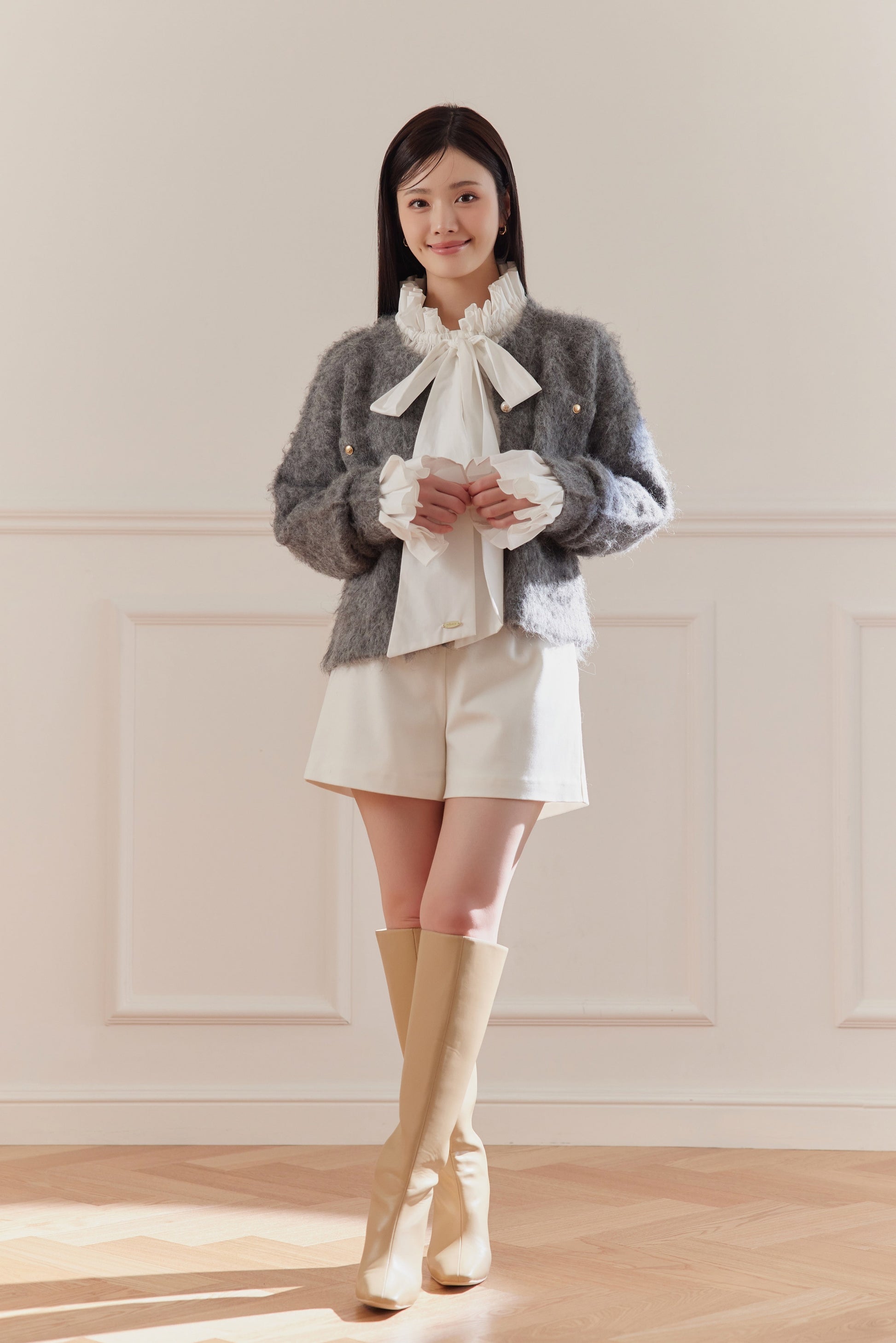 モデル身長：164cm カラー：grey