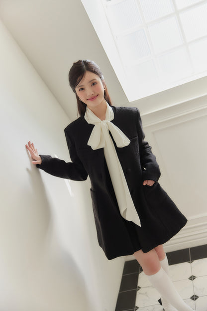 モデル身長：164cm サイズ：M カラー：black