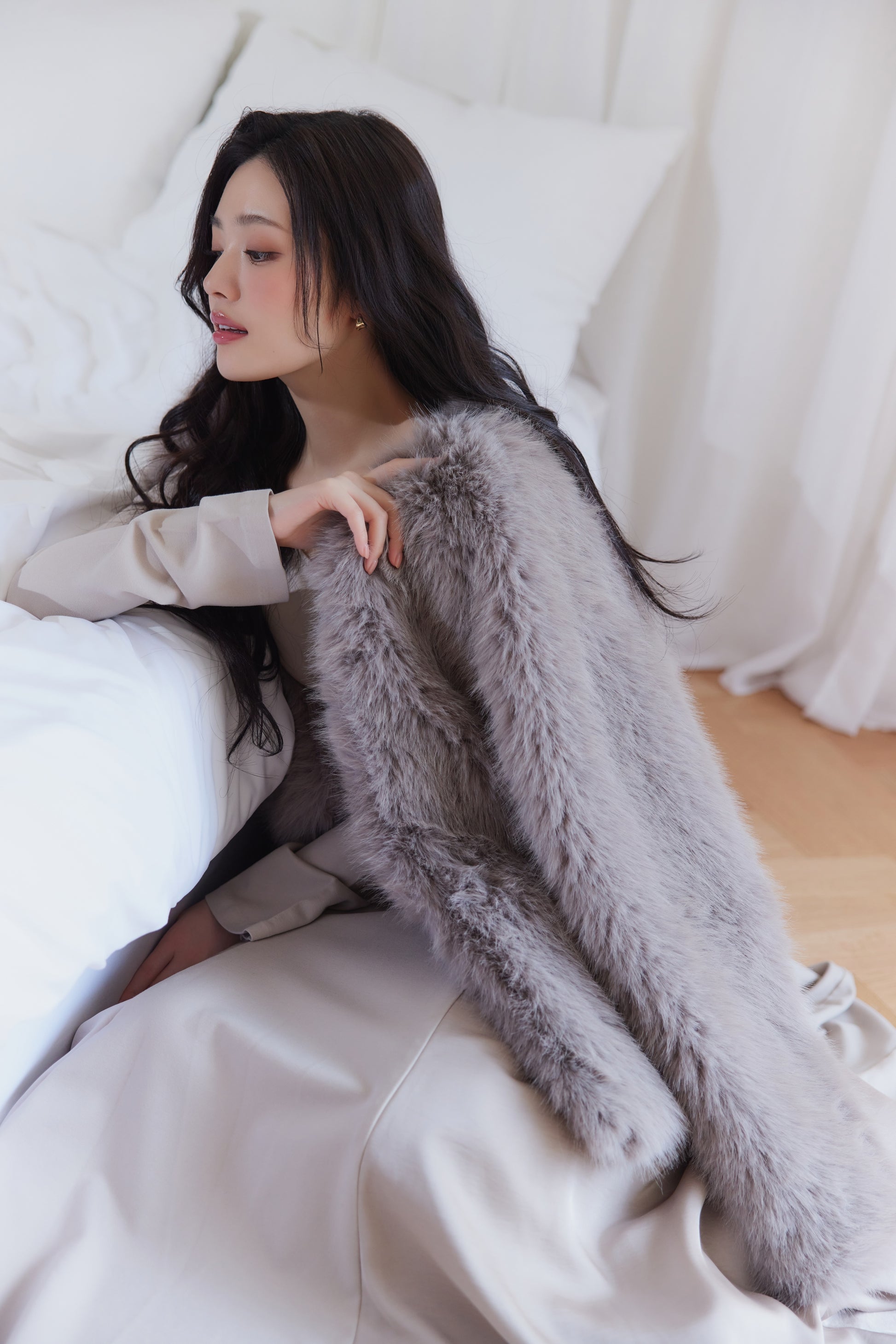 モデル身長：164cm カラー：grey