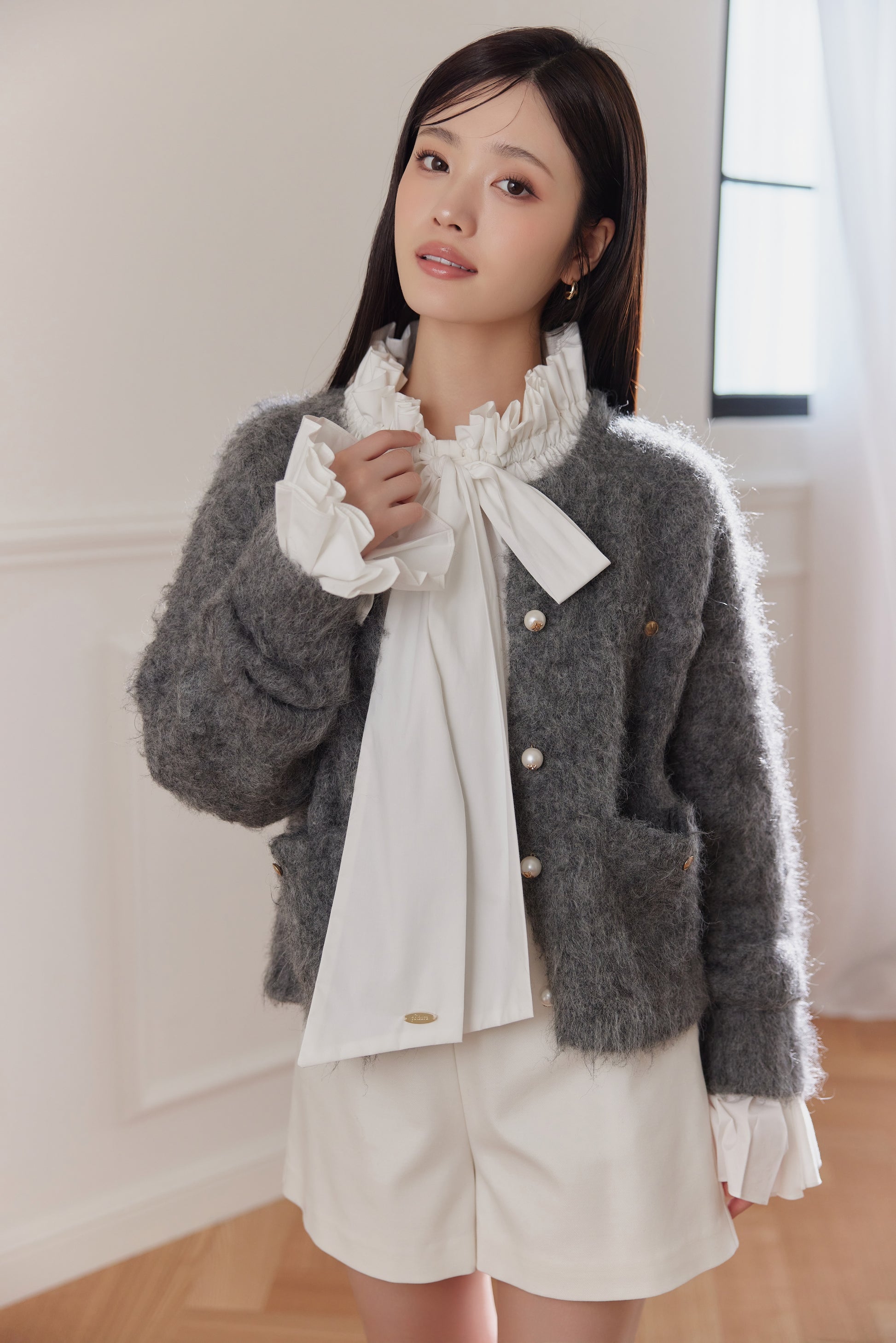 モデル身長：164cm カラー：grey