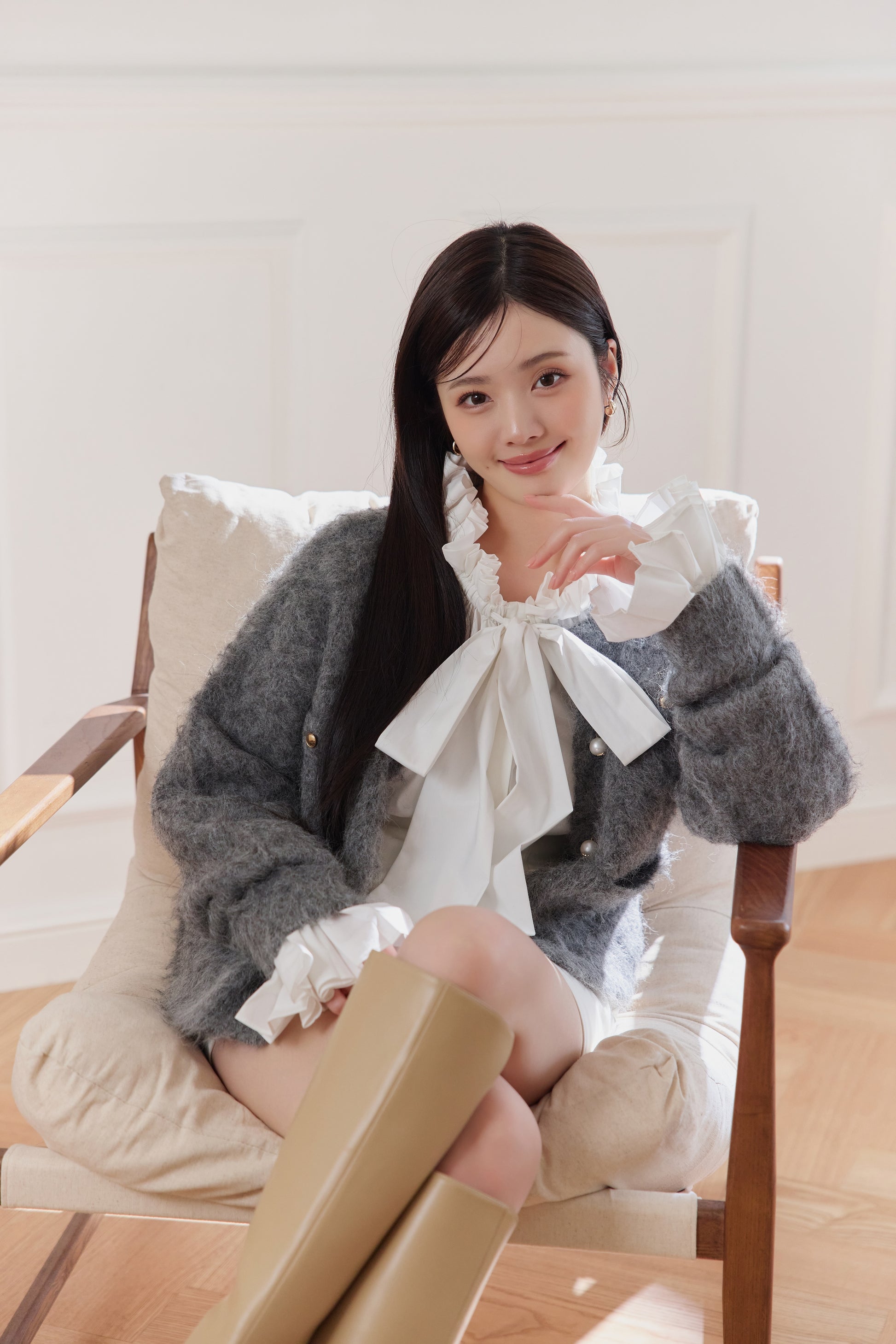 モデル身長：164cm カラー：grey