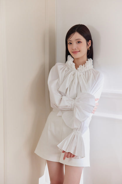 モデル身長：164cm　サイズ：FREE　カラー：white