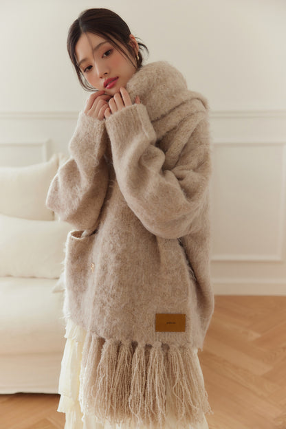 モデル身長：164cm カラー：beige
