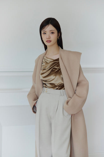 モデル身長：164cm サイズ：M カラー：beige
