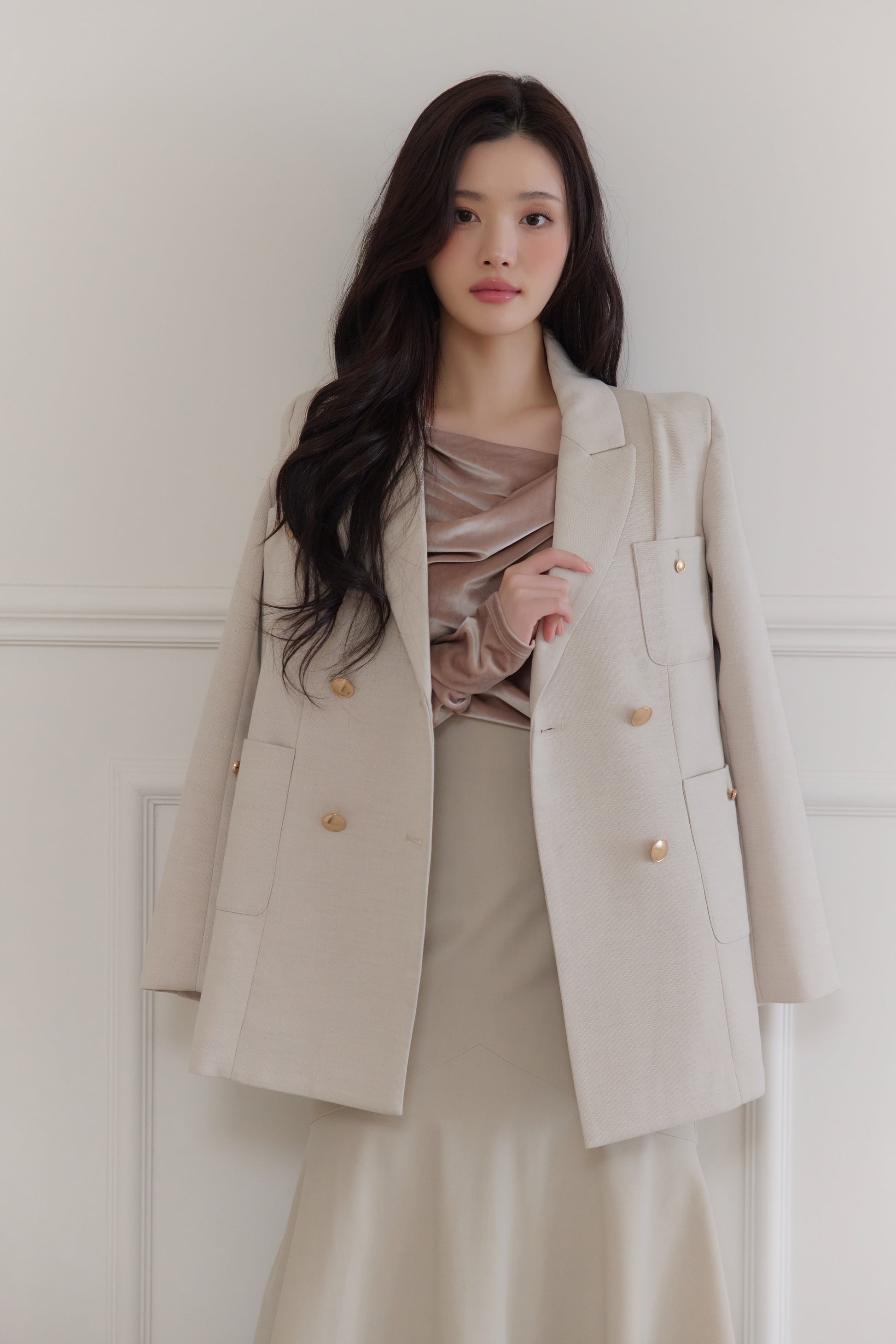 モデル身長：164cm サイズ：free  カラー：ivory