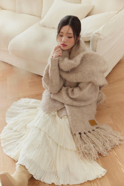 モデル身長：164cm カラー：beige