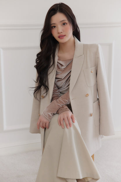 モデル身長：164cm カラー：pink beige