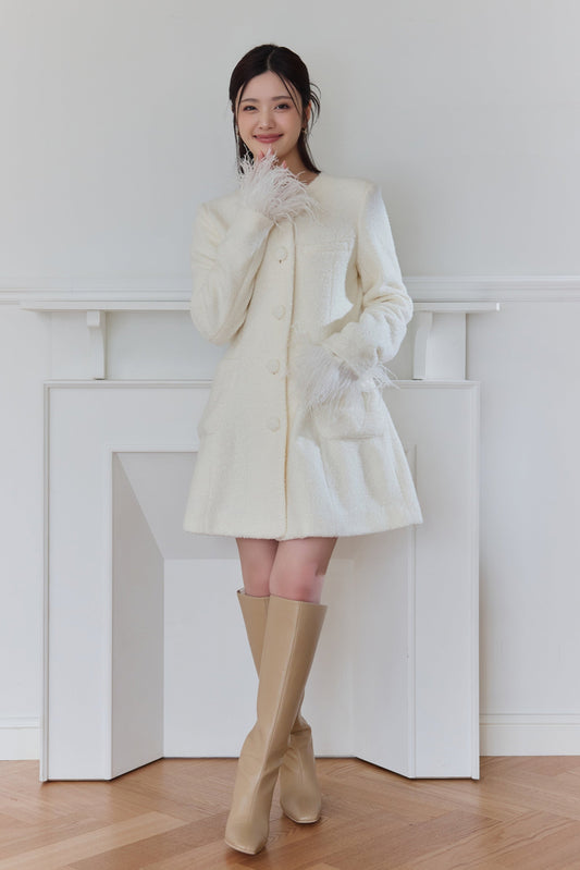 モデル身長：164cm サイズ：M カラー：off white