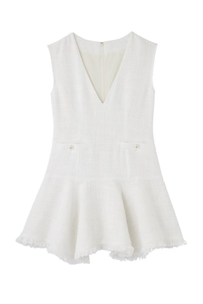 クラシカルツイードフレアミニワンピース