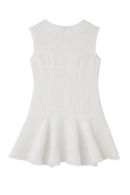 クラシカルツイードフレアミニワンピース