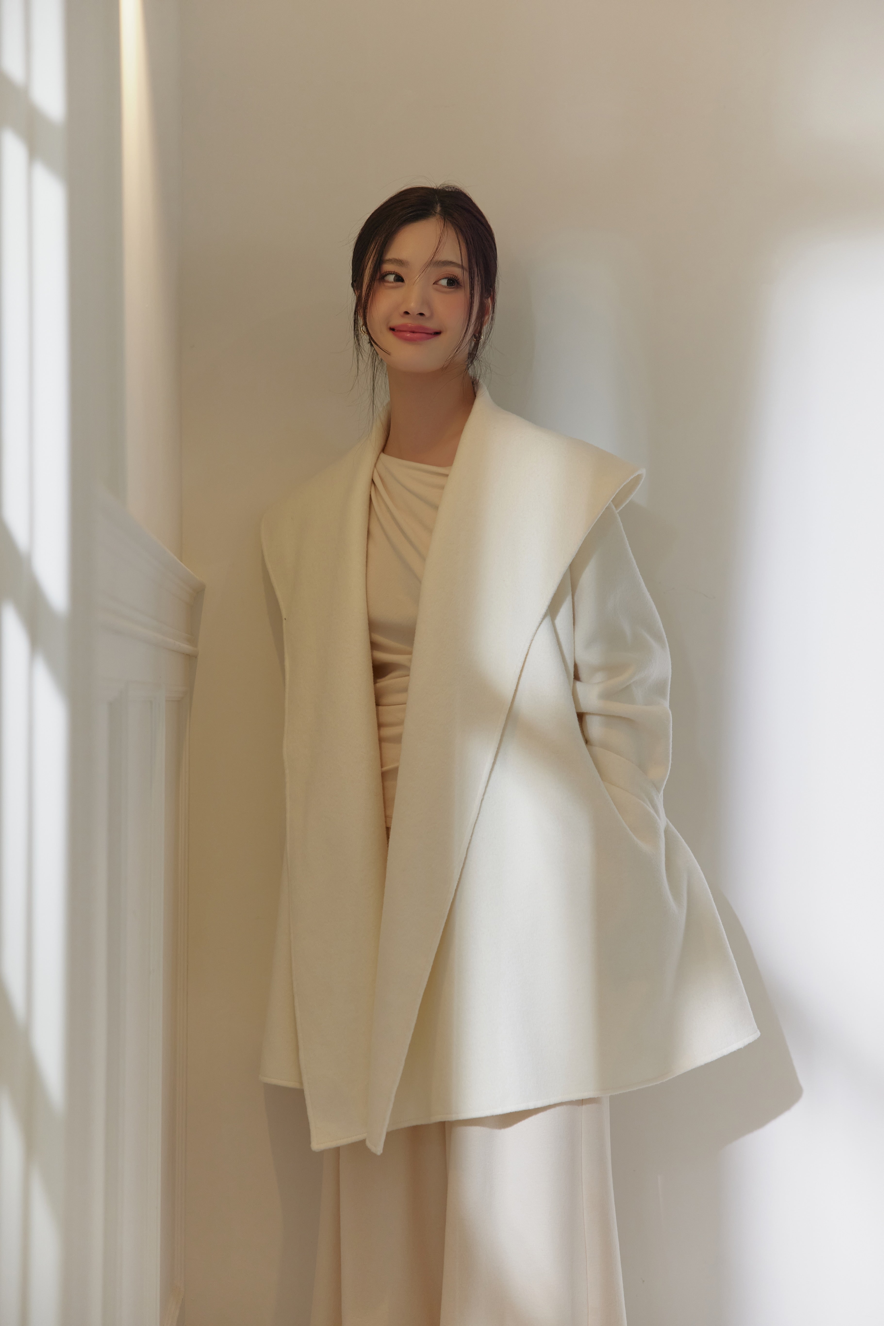 poláura ポローラ ショールカラーウールミドルコート　ベージュ ショールカラーウールミドルコート – poláura OFFICIAL ONLINE STORE