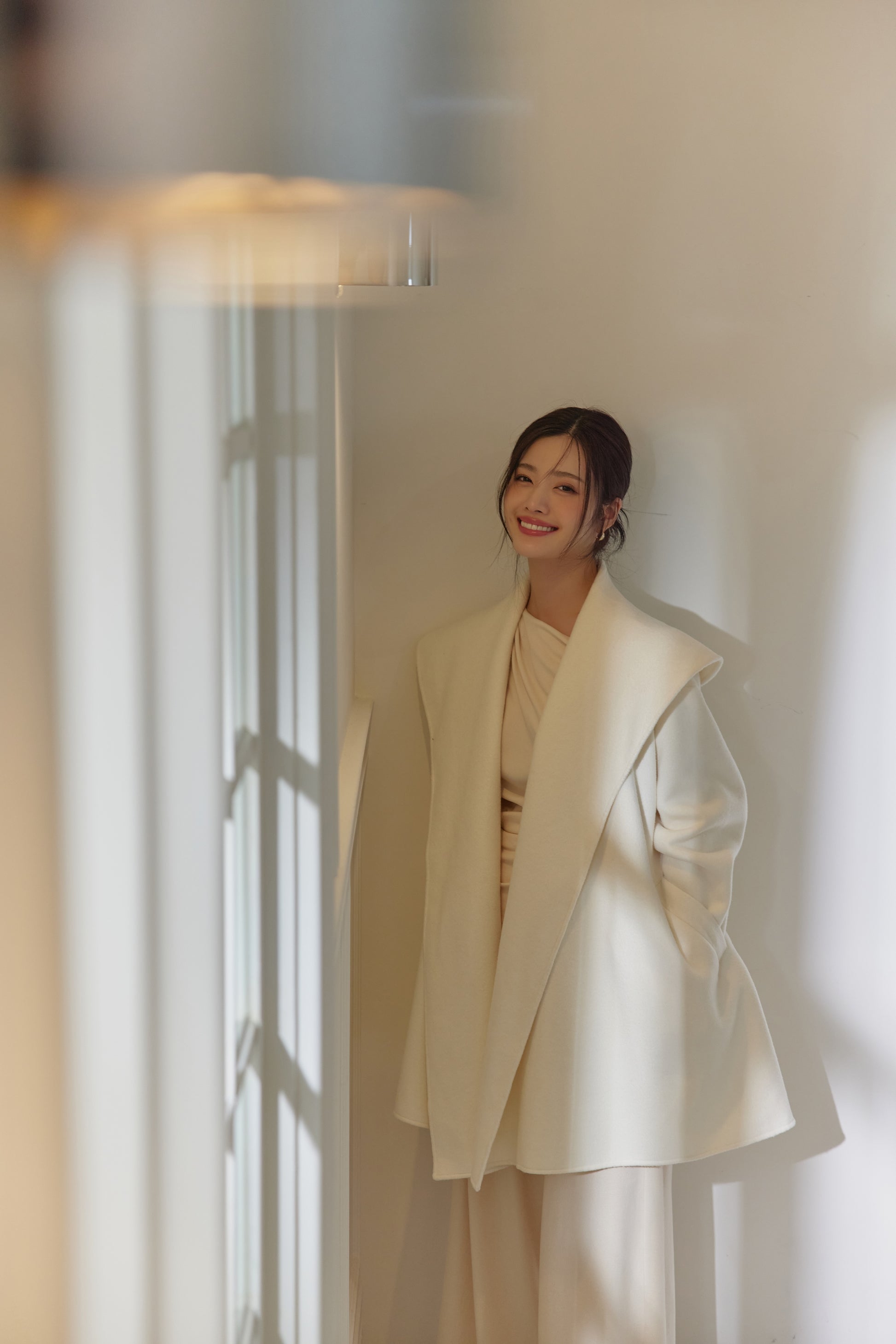 モデル身長：164cm カラー：off white