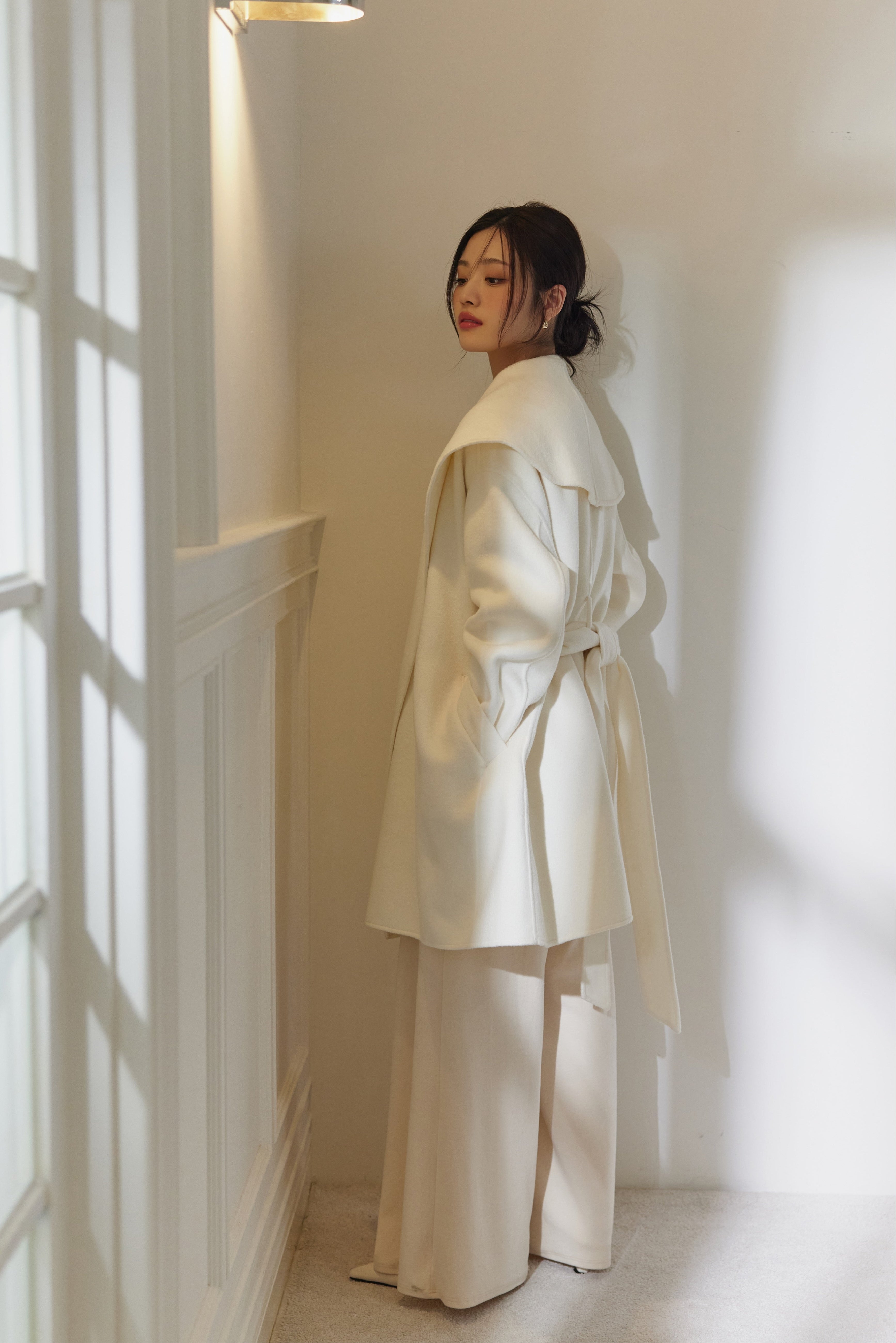 ショールカラーウールミドルコート – poláura OFFICIAL ONLINE STORE