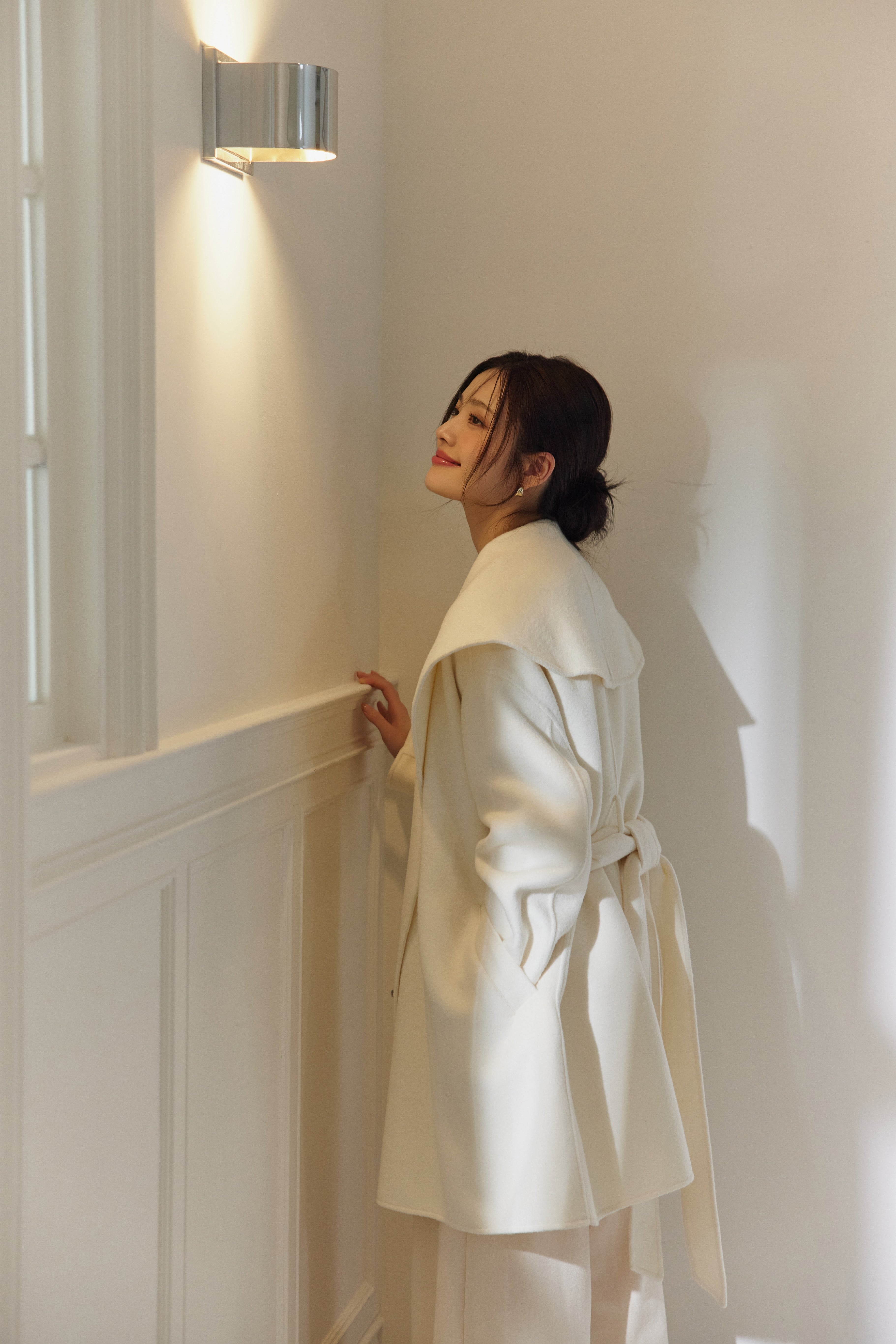 ショールカラーウールミドルコート – poláura OFFICIAL ONLINE STORE