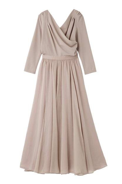 エアリードレープカシュクールドッキングワンピース