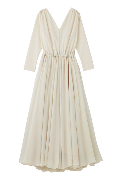 エアリードレープカシュクールドッキングワンピース