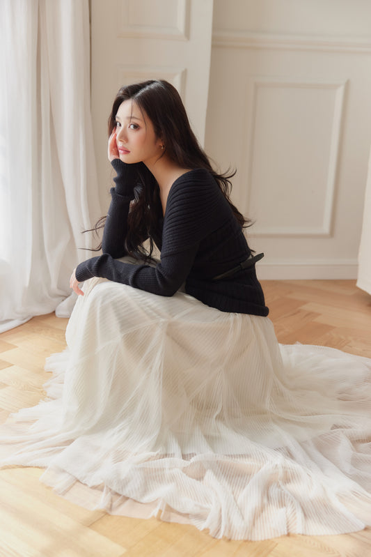 モデル身長：164cm カラー：black