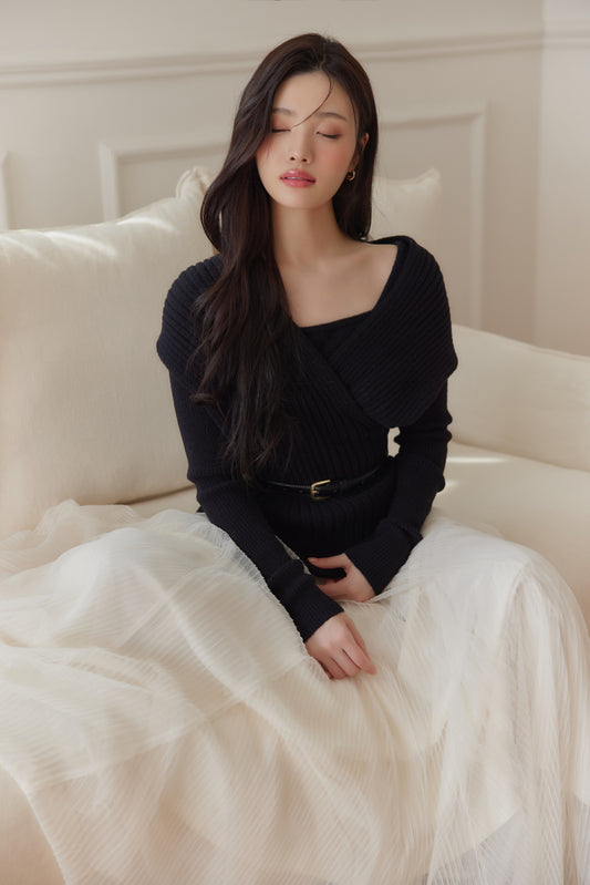 モデル身長：164cm カラー：black