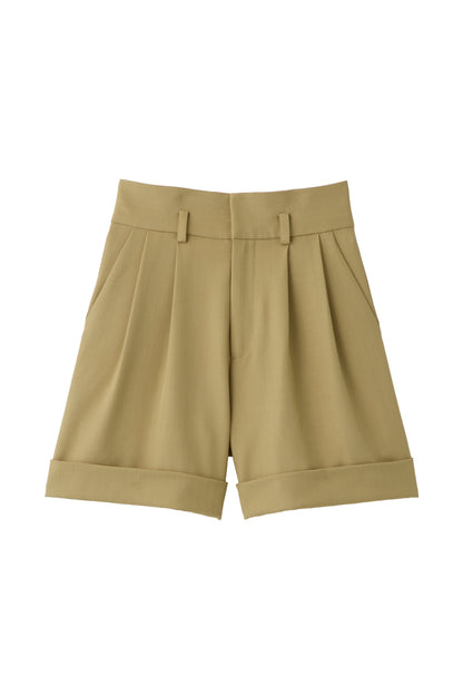 ターンバックハイウエストキュロットパンツ