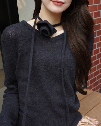 モデル身長：171cm トップスサイズ：free, トップスカラー：navy,  ボトムサイズ：M