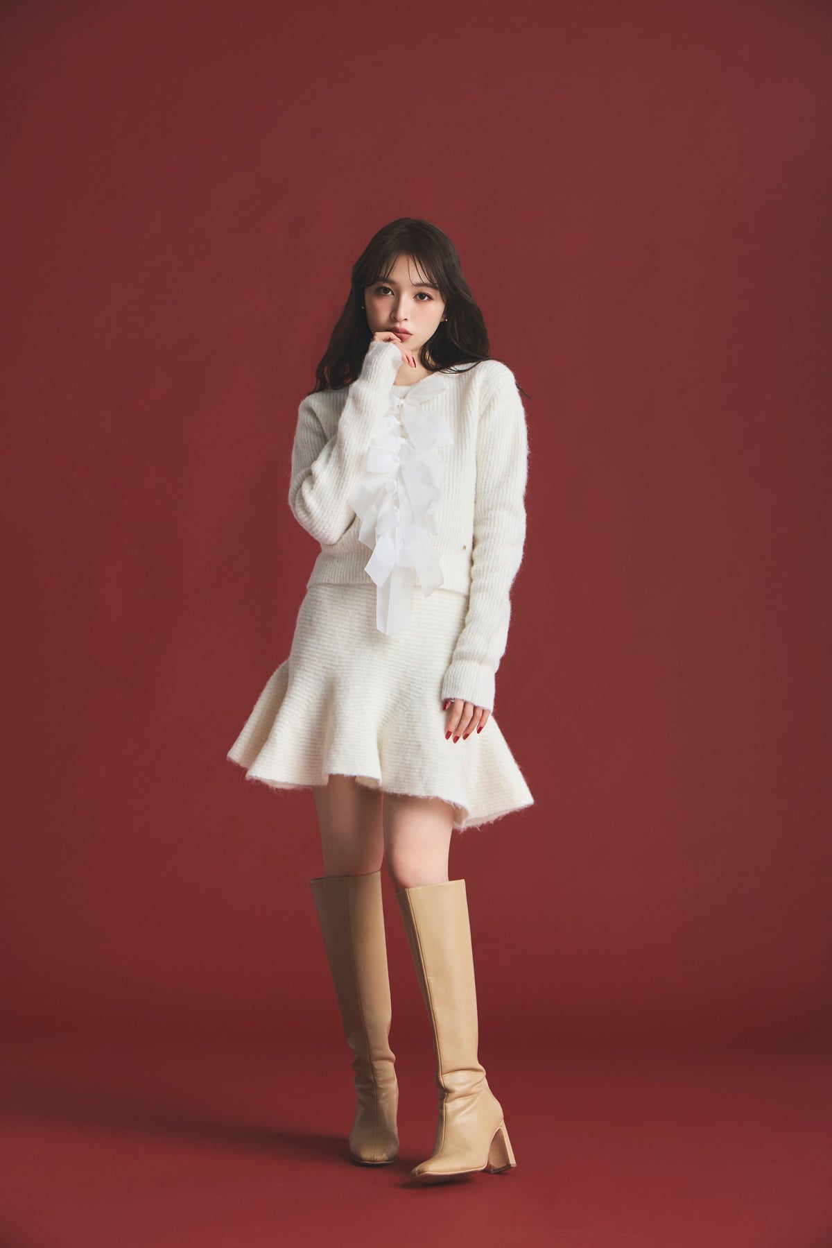 モデル身長：161cm 【セットアップ】カラー：off white