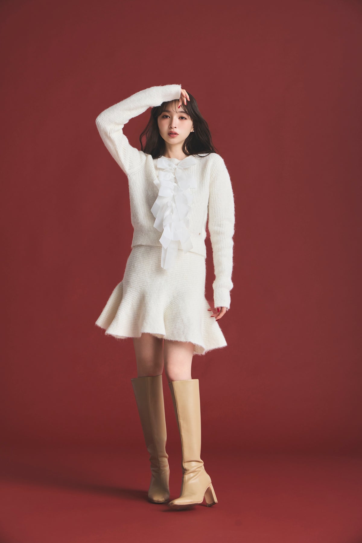 モデル身長：161cm 【セットアップ】カラー：off white
