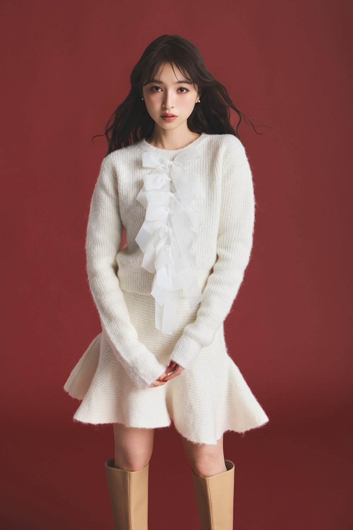 モデル身長：161cm 【セットアップ】カラー：off white