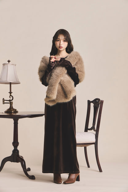 モデル身長：161cm 【ワンピース】カラー：brown サイズ：SS