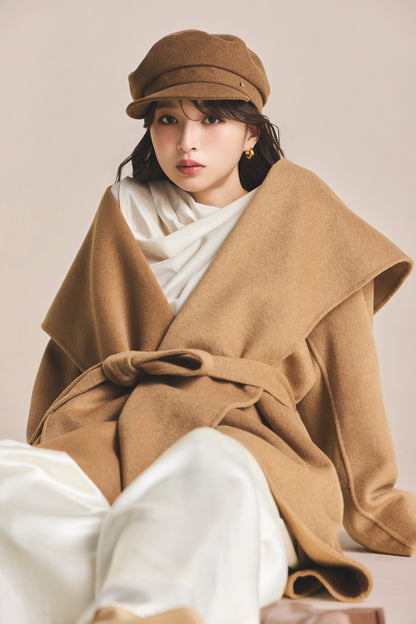 モデル身長：161cm 【トップス】カラー：off white 【アクセサリー】カラー：camel