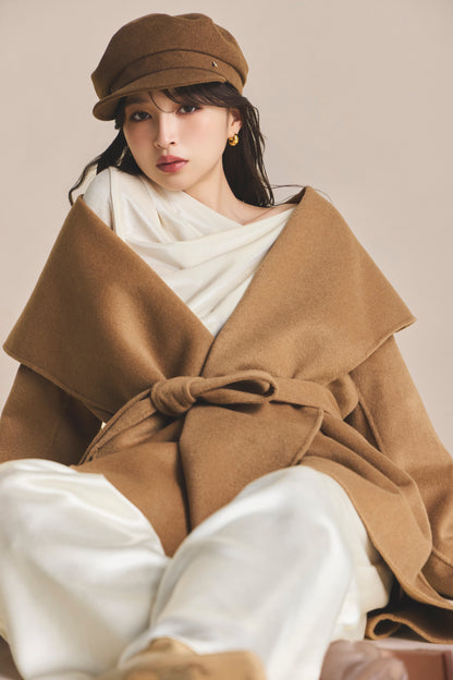 モデル身長：161cm 【トップス】カラー：off white 【アクセサリー】カラー：camel
