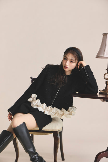 モデル身長：161cm 【アウター】カラー：black