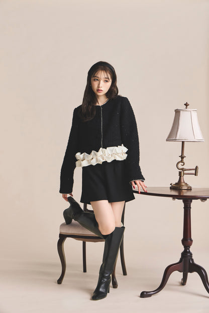 モデル身長：161cm 【アウター】カラー：black