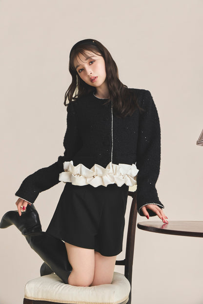 モデル身長：161cm 【アウター】カラー：black