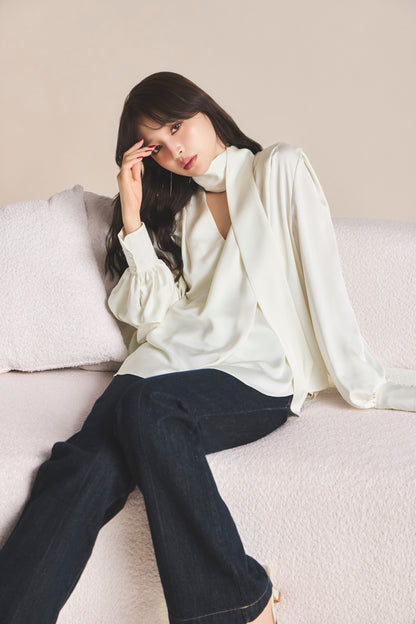 モデル身長：161cm 【トップス】カラー：off white
